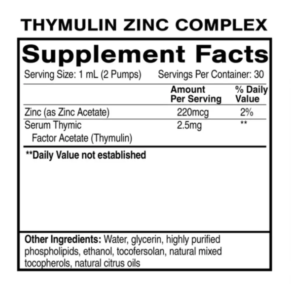 THYMULIN ZINC COMPLEX - Imagen 2